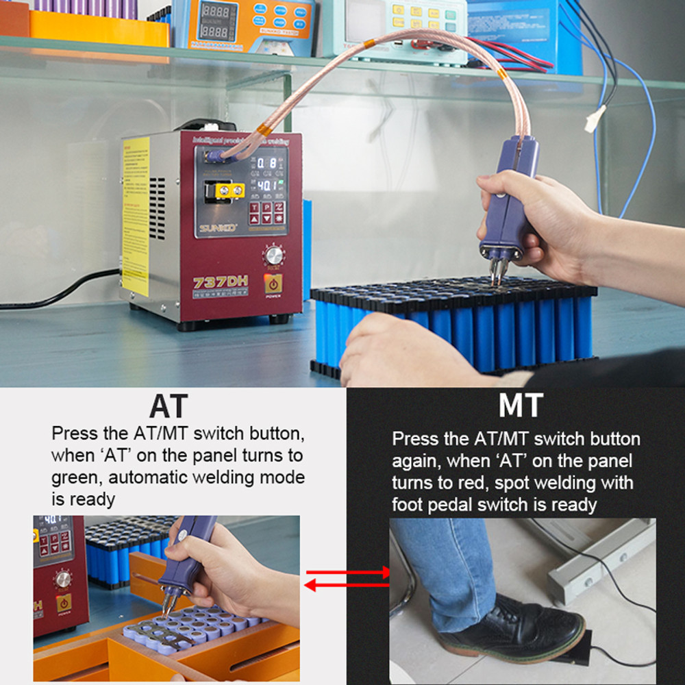 SUNKKO 737DH Battery Spot Welder Transformer Inversion Pulse Welding Machine