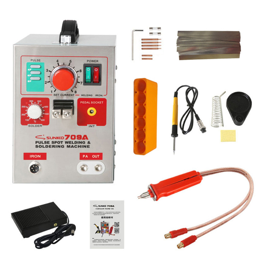 SUNKKO 709A Battery Spot Welder Transformer Inversion Pulse Welding Machine