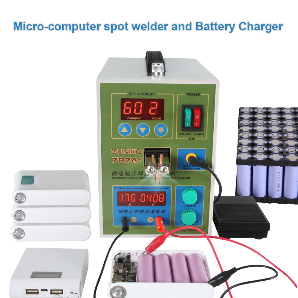 SUNKKO 787A+ Battery Spot Welder Transformer Inversion Pulse Welding Machine