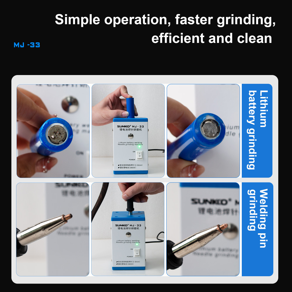 SUNKKO MJ-33 grinding machine for 18650 battery and welding needle
