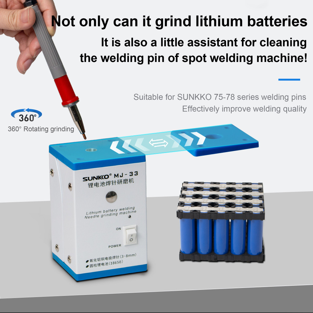 SUNKKO MJ-33 grinding machine for 18650 battery and welding needle