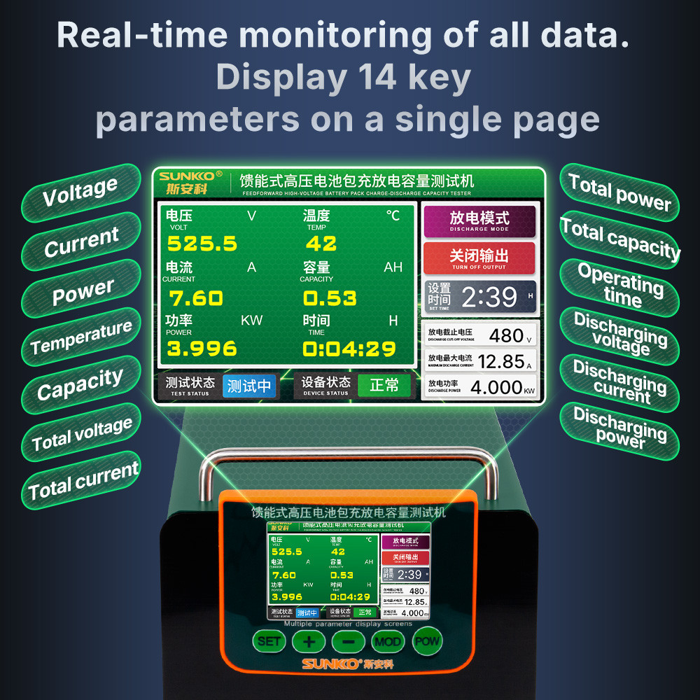 P85030 High-Voltage Battery Pack Charge-Discharge Capacity Tester Energy-Feeding Type Electric Energy Recovery