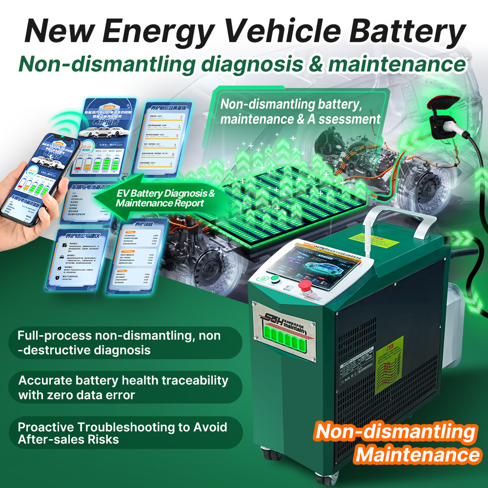 POWTIFY M757 New Energy Vehicles Battery Pack Intelligent Diagnostic and Maintenance Equipment 1000V 30A
