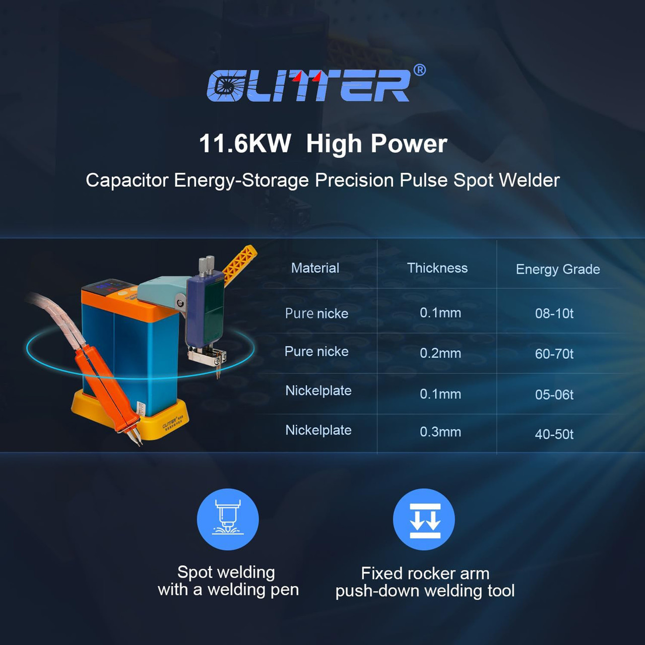 GLITTER 801B Battery Spot Welder Capacitor Energy Storage