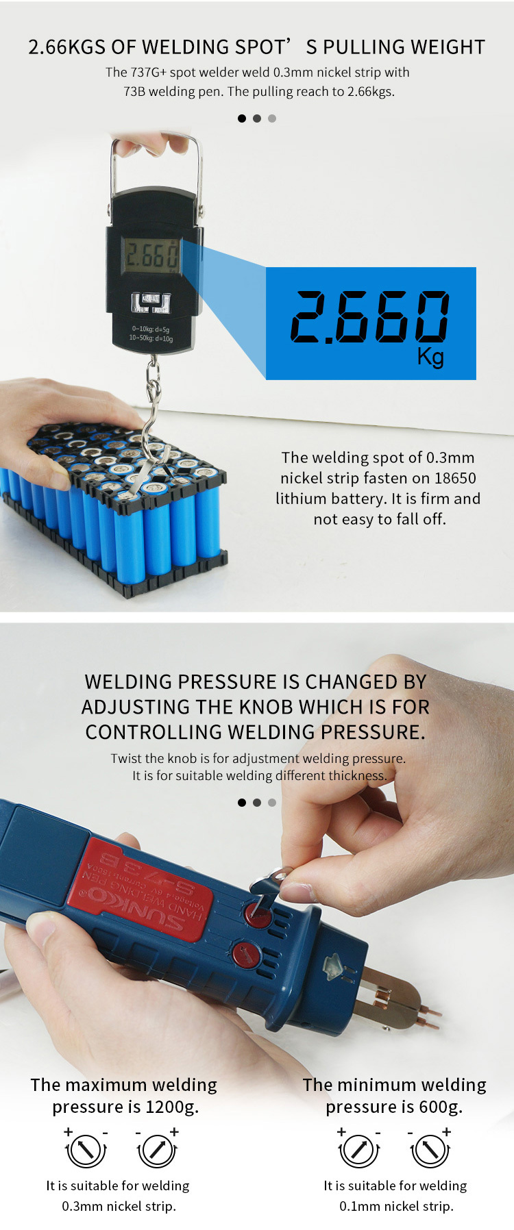 SUNKKO 73B Integrated-style Welding Pen - Glitter