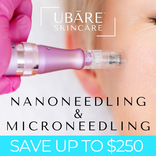 Unlock Radiant Skin with Nanoneedling & Microneedling. 
Are you ready to reveal your most radiant complexion yet? Ubare uses a combination of both Nano & Microneedling to obtain the best results for you and your skin.