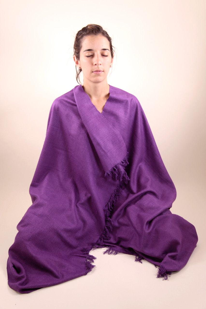Silk & Wool Meditation Chair Blanket - Purple – Supreme Swan