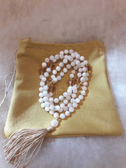 Mother of Pearl and Citrine Mala