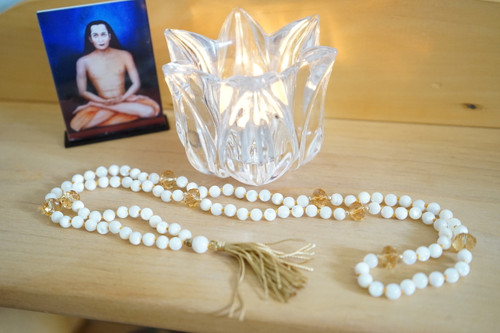 Mother of Pearl and Citrine Mala