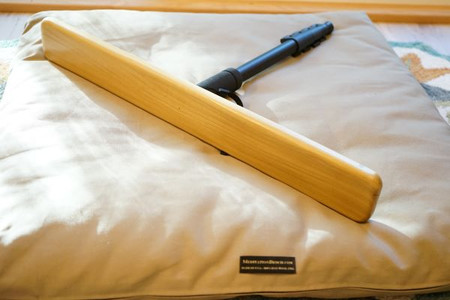 Wooden Aum Board/ Armrest - MeditationBench.com