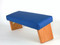 Folding Meditation Bench, Navy, regular angled legs 