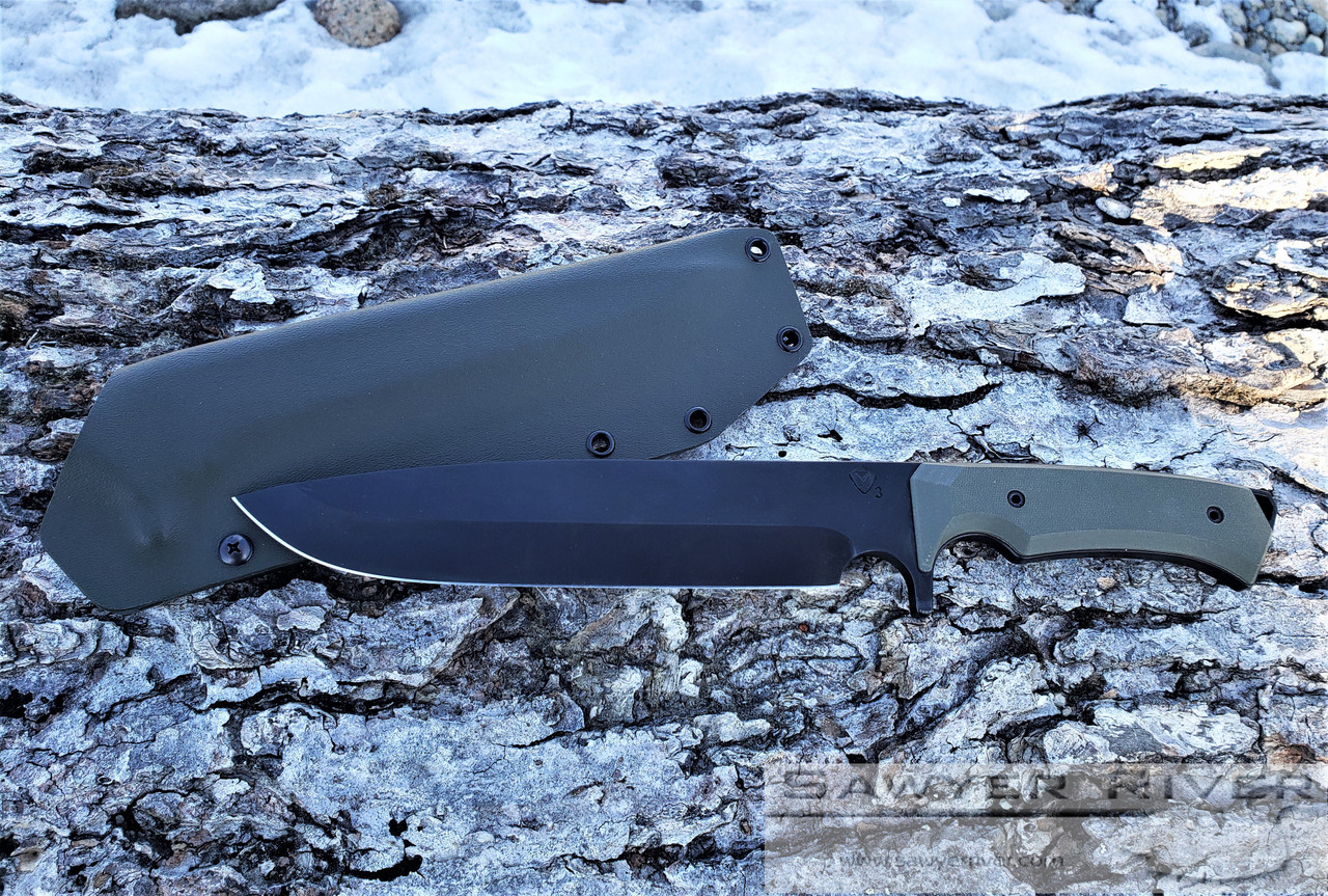 Medford Bonfire Fixed Blade With Black Pvd And Od Green G 10 Handles Sawyer River Knife Trading Co Coming soon, knives, premium knives product brand: medford bonfire fixed blade with black pvd and od green g 10 handles
