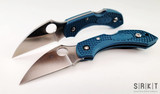 Spyderco Dragonfly 2 – Satin Bohler K390 Wharncliffe Blade – Lightweight Blue FRN Handle – Wire Pocket Clip