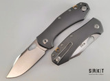 GiantMouse ACE Atelier Ti - Satin Finished Bohler Elmax Modified Clip Point Blade & Milled Titanium Handle Scales - Brass Backspacer & Reversible Tip-Up Wire Pocket Clip - 2.9" Blade Liner Lock w/ Thumb Hole on Ball Bearings | Made in Maniago, Italy