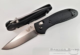 Benchmade GriptiBenchmade Griptilian - Matte Satin CPM S30V Drop Point Blade - Black Nylon Handle Scales - Black Reversible Tip-Up Pocket Clip - AXIS Lock Manual w/ Dual Thumb Studs | Mel Pardue Design | Made in USA (551-S30V)lian - Satin CPM-S30V Blade - Black Handle