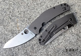 Spyderco | Marcin Slysz Spydiechef C211TIP - Satin 3.4" LC200N Sheepsfoot Style Blade & Titanium Frame Lock Handle - Reversible Tip-Up Wire Pocket Clip | Made in Taichung, Taiwan