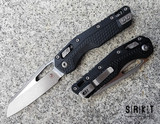 Microtech MSI RAM-LOK 210T-10APPMBK - Apocalyptic 3.9" Bohler M390MK Sheepsfoot-Style Blade & Black Polymer Handle Scales - Bar Lock Folder w/ Thumb Hole | Made in USA