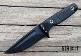 Medford Knife & Tool - The Deep Fixed Blade - Black DLC Coated CPM-20CV Drop Point Blade & Black G-10 Handle Scales - Black Kydex Sheath & PVD Hardware | Made in USA