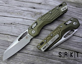 Microtech MSI RAM-LOK 210T-10APFROD - Apocalyptic 3.9" Bohler M390MK Sheepsfoot-Style Blade & OD Green Frag Aluminum Handle Scales - Bar Lock Folder w/ Thumb Hole | Made in USA