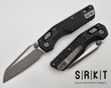 Microtech - MSI Mini RAM-LOK 210M-10APFR - Apocalyptic 3.12" Bohler M390MK Sheepsfoot Blade & Black Anodized Aluminum Frag Handle Scales - Bar Lock Folder w/ Thumb Stud | Made in USA