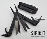 Leatherman Wave+ - Black Oxide Stainless Steel Folding Body - 18 Function Multi-Tool Including Needlenose Pliers, Replaceable Wire Cutters, Replaceable Bit Driver and 420HC Plain & Serrated Blades - All Locking Features - | Made in USA