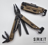 Leatherman Signal - 19-in-1 Multi-Tool - Stainless Steel Tools & Coyote Tan Cerakote Handle Scales - 420HC Combo Blade, Ferro Rod, Whistle & Diamond Sharpener - Removable Pocket Clip | Made in USA