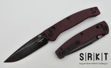 Hogue Mysto Fire 24452 - Black Stonewash 3.4" CPM-Magnacut Clip Point Blade & Redstone Richlite Handle Scales w/ Reversible Tip-Up Pocket Clip - ABLE Bar Lock Folder w/ Dual Bronze Anodized Thumb Studs | Made in USA