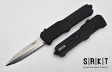 Hogue Incursion OTF U.S. Military Issue - Stonewash 3.9" 154CM Double Edge Blade - Matte Black Aluminum Handle - Black Hardware & Black Stainless Pocket Clip - Glass Breaker - Double Action Out the Front | Made In USA