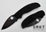 Spyderco Sage 5 Salt - C123GPBKMCBK - Black TiCN 3" MagnaCut Leaf-Shaped Blade - Black Textured Bi-Directional G-10 Handle Scales - Compression Lock Manual w/ Round Thumb Hole - Reversible Tip-Up Wire Pocket Clip | Made in Taiwan