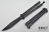 Kershaw - Lucha Balisong Butterfly 5150BW - Blackwash 14C28N Drop Point Blade - Black Oxide Blackwash Stainless Steel Handle Scales - Latching Lock & - KVT Ball-Bearing Pivots | Made in USA