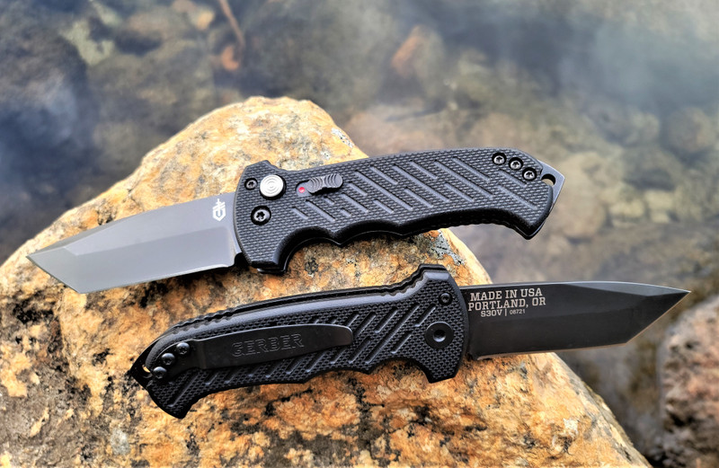 Gerber 06 Auto Tactical 30-001296 Black Tanto S30V 3.8” Blade