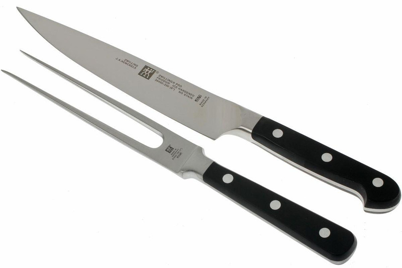 ZWILLING J.A. Henckels Pro 8 Carving Knife & Fork Set, Stainless