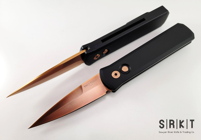 Pro-Tech Godson Automatic 721-RG @ SRKT Rose Gold Coated 154CM