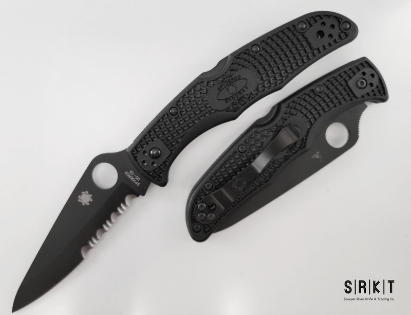 Spyderco Endura 4 Blacked-Out C10PSBBK @ SRKT Black Coated