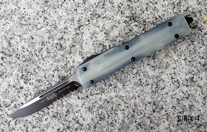 Microtech Signature Series UTX-70 Jade G-10 148-2GTJGS @ SRKT