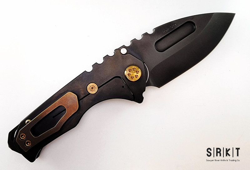 Medford Knife & Tool Genesis T @ SRKT Gold US American Flag Face