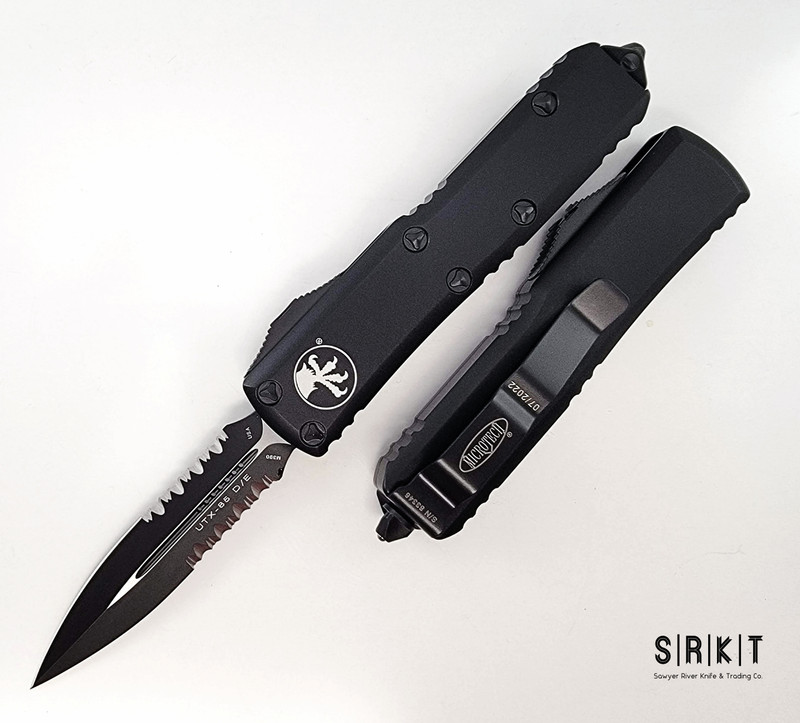 Microtech UTX-85 OTF D/E Tactical Double Part Serrate 232-2T