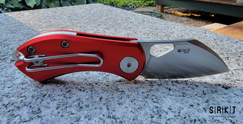 GiantMouse ACE Nibbler Red Aluminum @ SRKT Satin Bohler N690