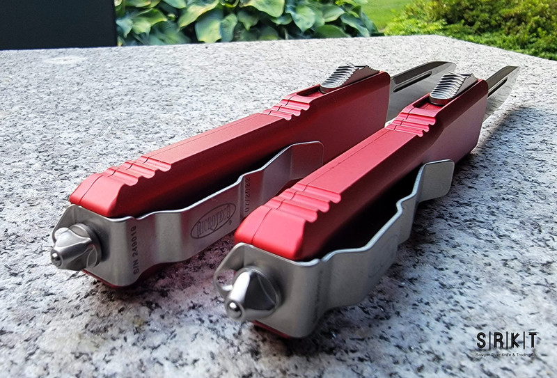 Microtech Ultratech OTF 121-10RD Red Anodized Aluminum & Stonewash