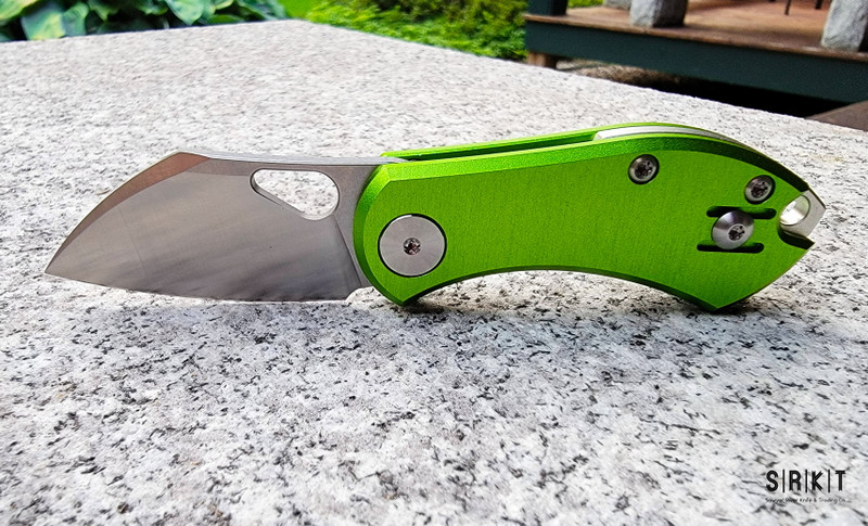 GiantMouse ACE Nibbler Green Aluminum @ SRKT Satin Bohler N690