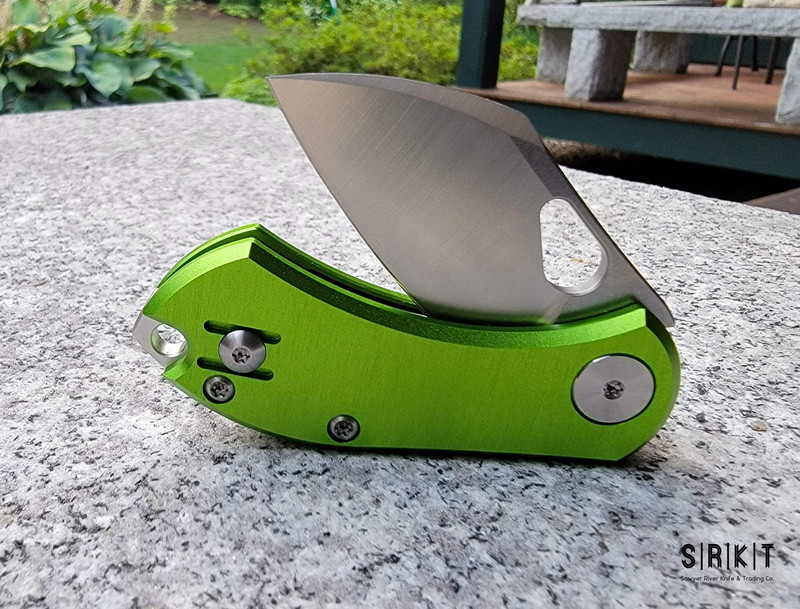 GiantMouse ACE Nibbler Green Aluminum @ SRKT Satin Bohler N690