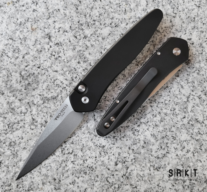 Pro-Tech Knives Newport Auto 3405 @ SRKT Stonewash CPM S35VN Spear