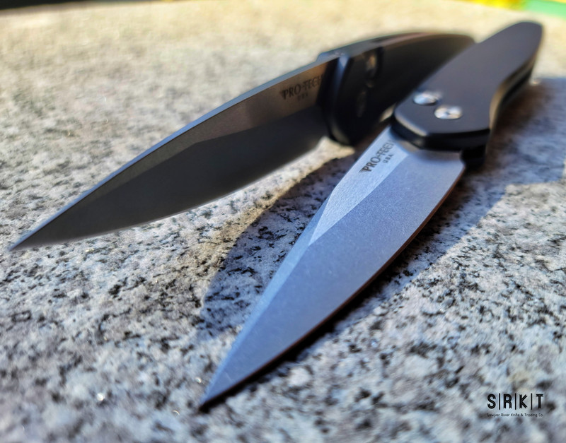 Pro-Tech Knives Newport Auto 3405 @ SRKT Stonewash CPM S35VN Spear