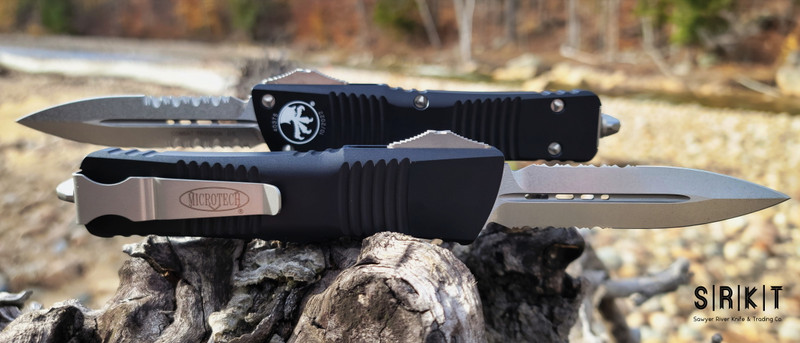Microtech Combat Troodon D/E OTF Auto 2x Part Serrated 142-11