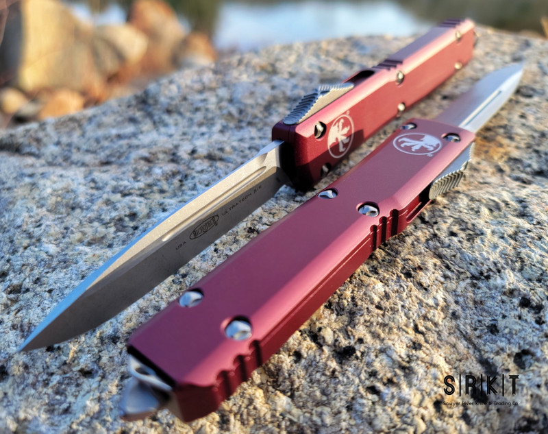 Microtech Ultratech OTF 121-10APMR Merlot Red Anodized Aluminum ...