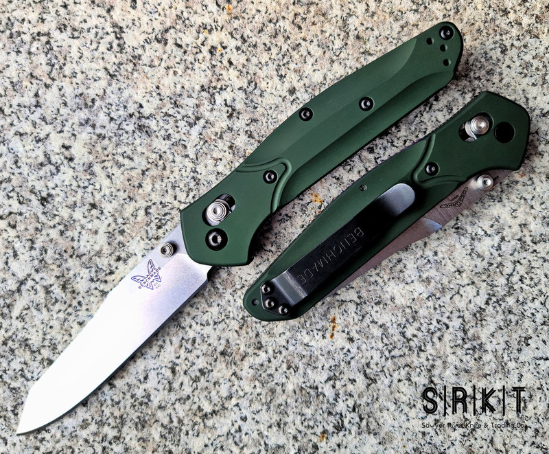Benchmade Osborne 940 Green Aluminum w/ Purple Spacer & CPM S30V