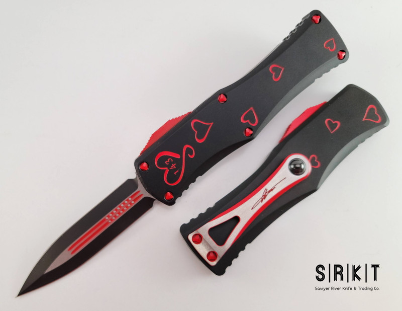 Microtech Twin Flames Signature Series Hera Set/2 w/ Deep-Engraved