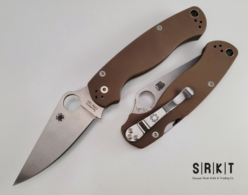 Spyderco Paramilitary 2 CPM 15V NEW 2023 Satin & Brown G-10 Made