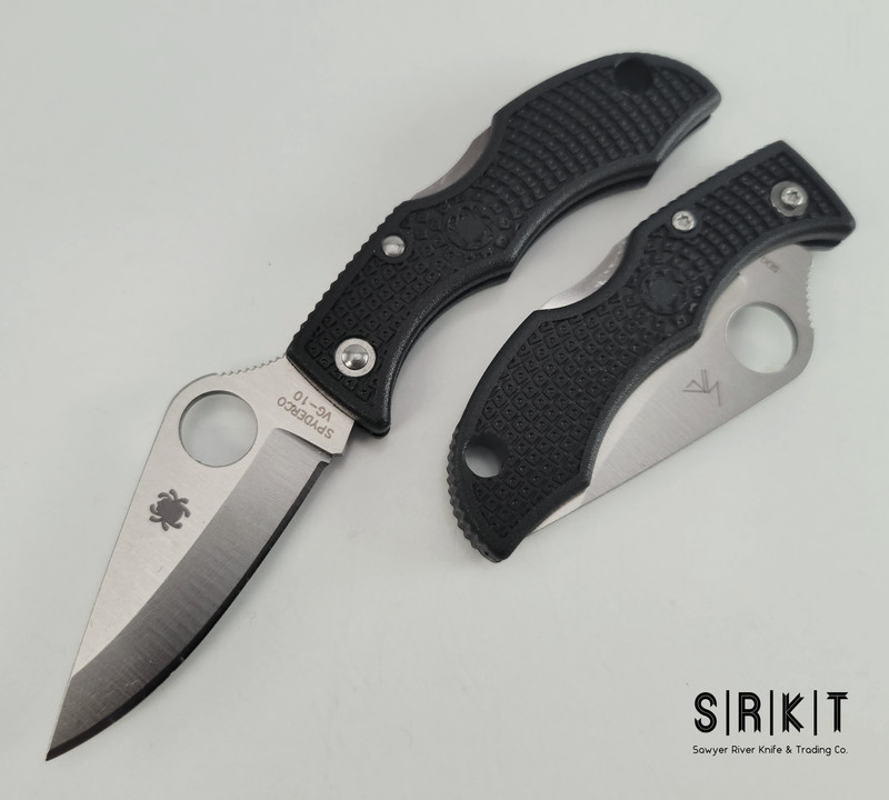 Spyderco Ladybug Sub-2” VG-10 Saber Blade LBKP3 Black FRN Scales