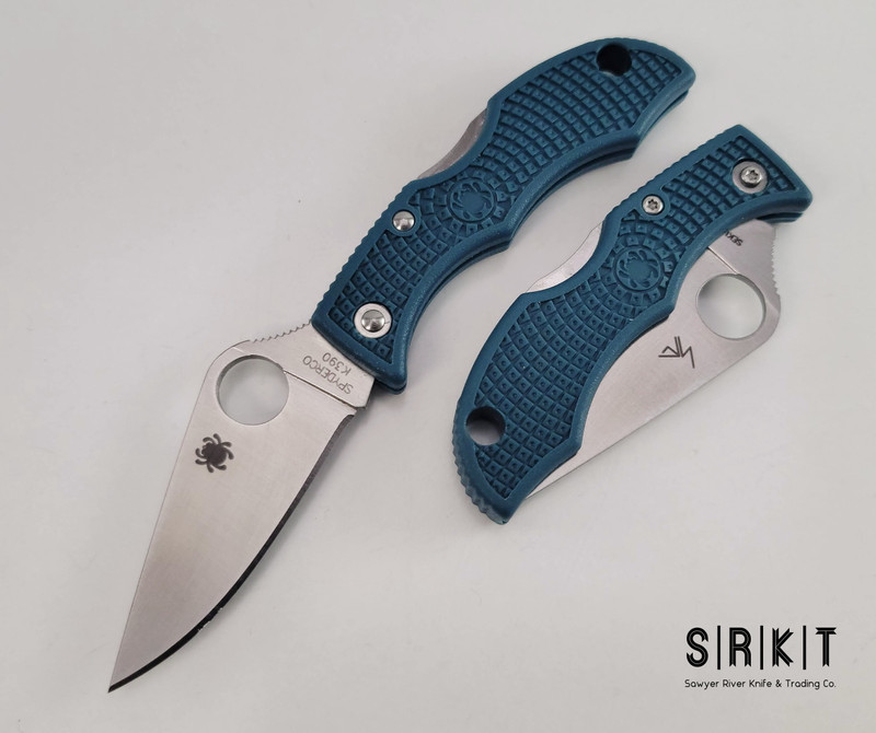 Spyderco Ladybug Sub-2” K390 Leaf Blade LFP3K390 Blue FRN Scales